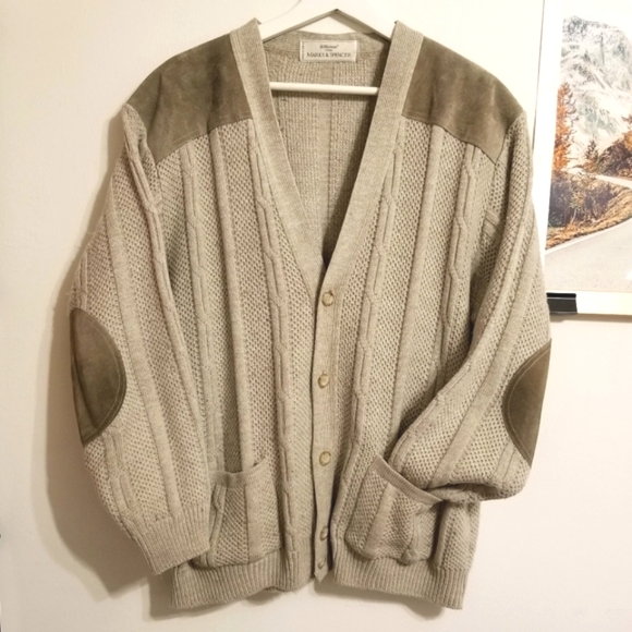 Vintage Oversized Grandpa Cardigan - beige - Picture 1 of 7